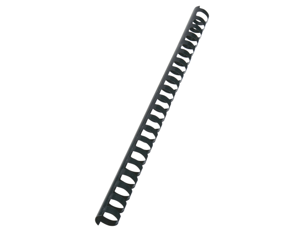 CANUTILLO GBC 19 MM PLASTICO NEGRO CAJA DE 100 UNIDADES