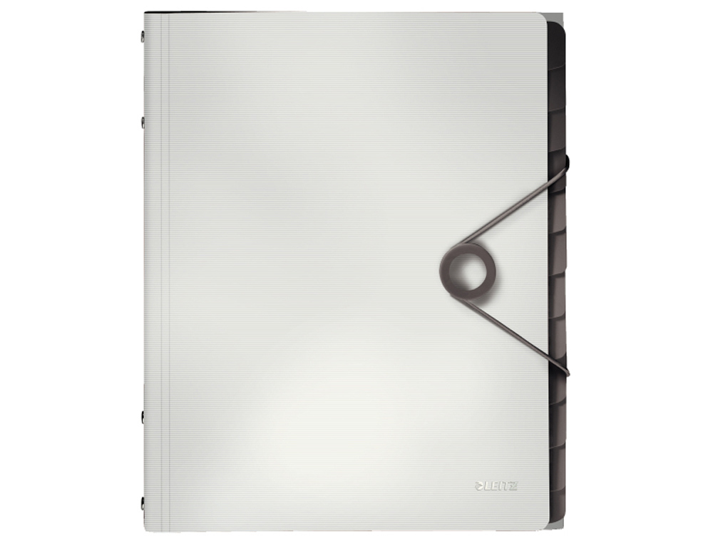CARPETA LEITZ SOLID CLASIFICADORA FUELLE DIN A4 POLIPROPILENO 12 COMPARTIMENTOS COLOR BLANCO
