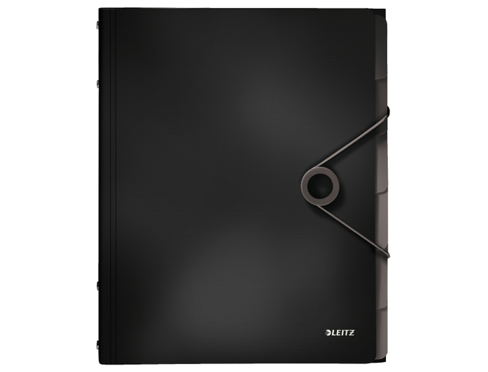 CARPETA LEITZ SOLID CLASIFICADORA FUELLE DIN A4 POLIPROPILENO 6 COMPARTIMENTOS COLOR NEGRO