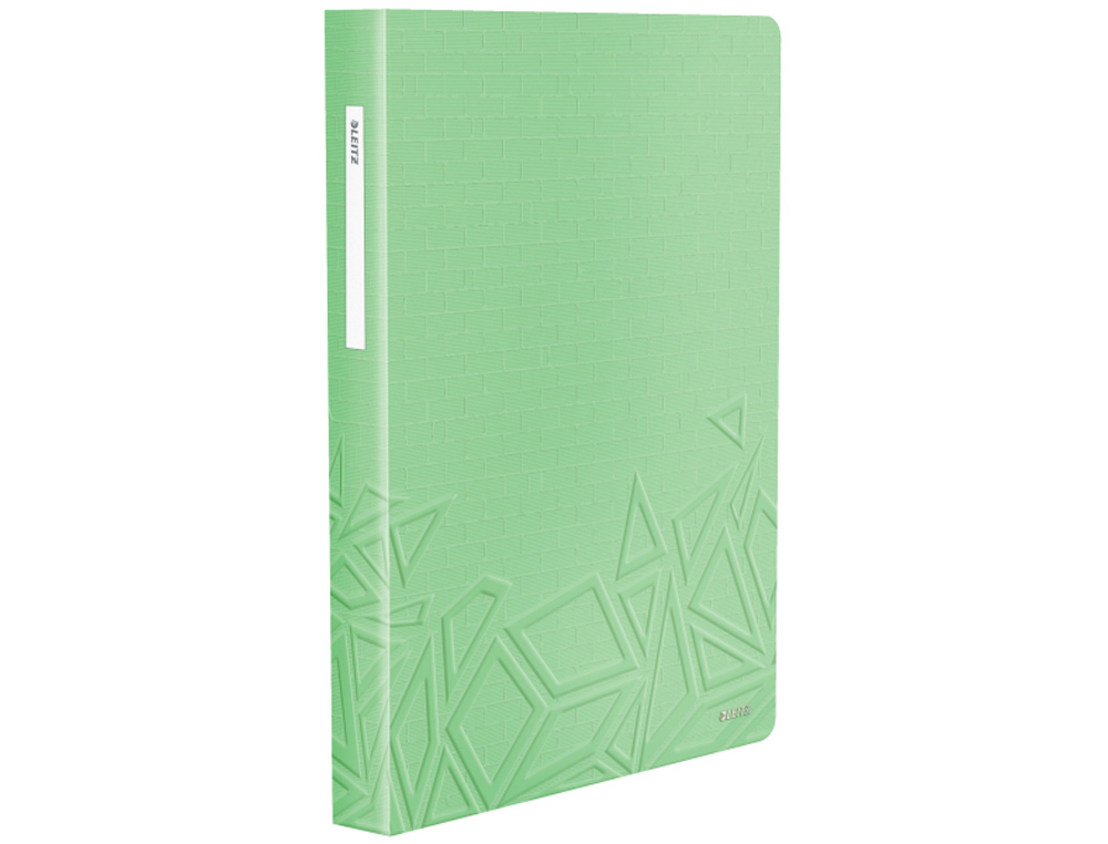CARPETA LEITZ URBAN CHIC ESCAPARATE DIN A4 TAPA RIGIDA 80 FUNDAS POLIPROPILENO COLOR VERDE