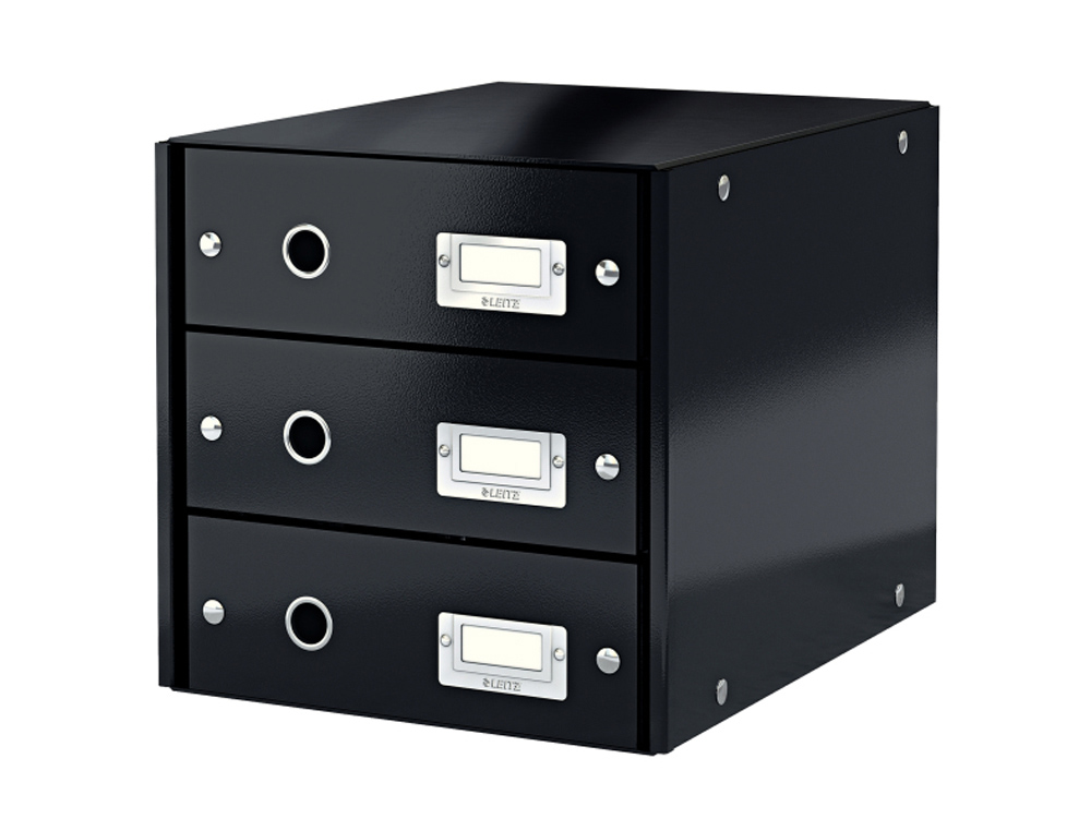 FICHERO CAJONES SOBREMESA LEITZ CLICK&STORE 3 CAJONES COLOR NEGRO 290X283X360 MM
