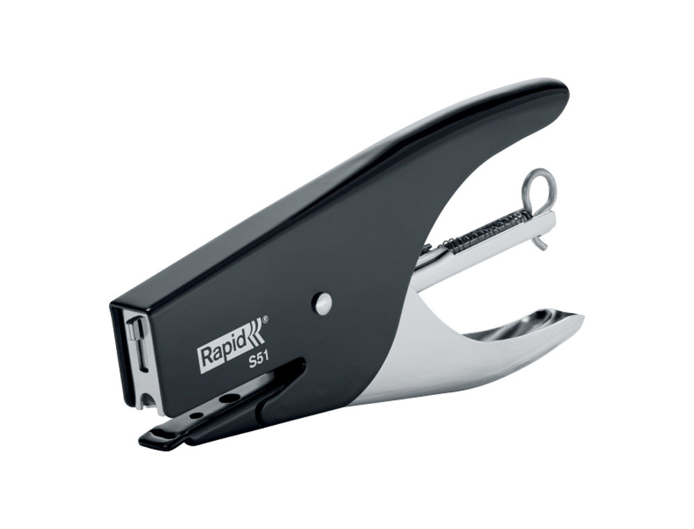 GRAPADORA RAPID DE TENAZA S51 CAPACIDAD 15 HOJAS USA GRAPAS N 21 COLOR NEGRO