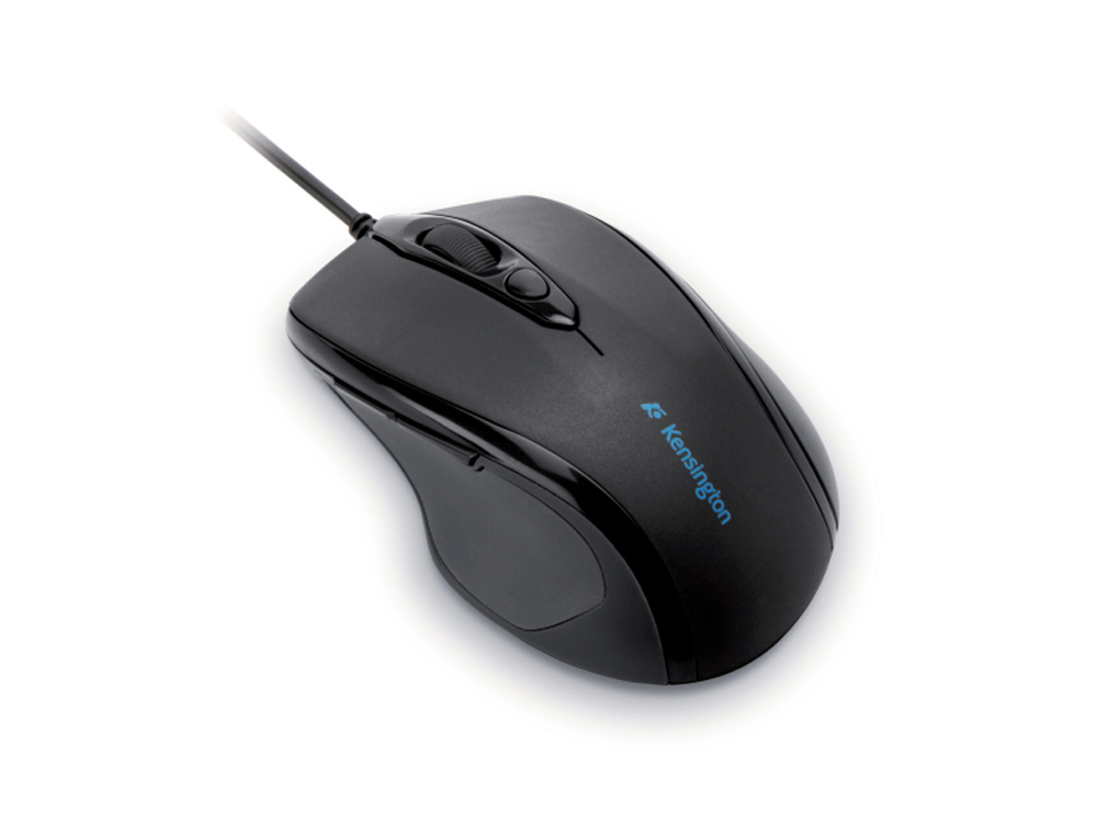 RATON KENSINGTON OPTICO PRO FIT MEDIANO CON CABLE 1000 DPI 5 BOTONES USB COLOR NEGRO