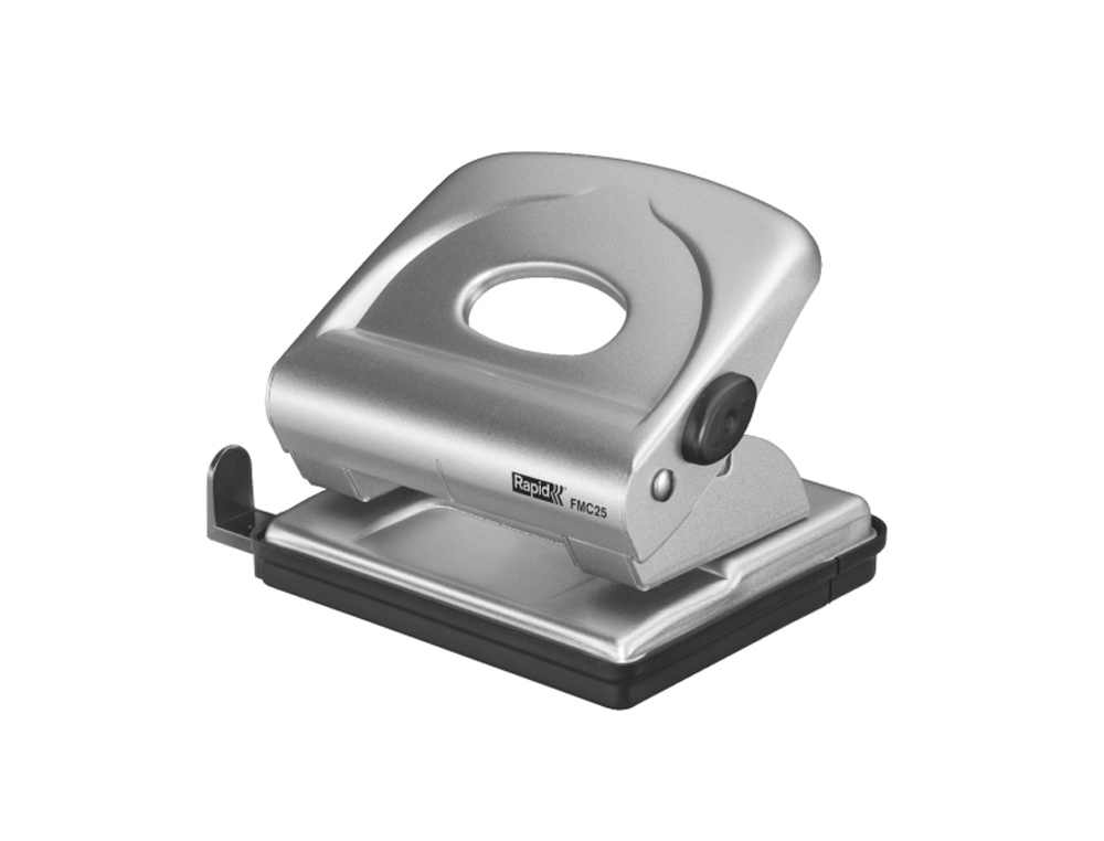 TALADRADOR RAPID FMC25 METALICO COLOR PLATA CAPACIDAD 25 HOJAS
