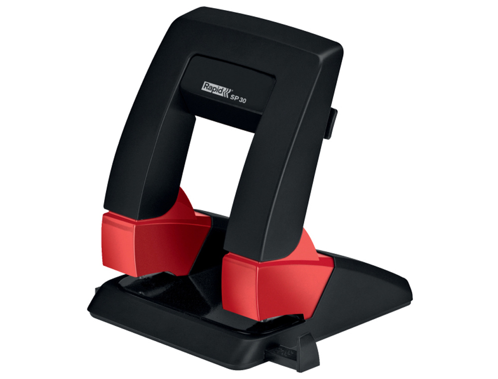 TALADRADOR RAPID SP30 PLASTICO COLOR NEGRO/ROJO CAPACIDAD 30 HOJAS