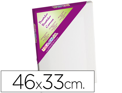 BASTIDOR LIDERPAPEL 8P LIENZO GRAPADO TRASERO ALGODON 100% MARCO PAWLONIA 1,8X3,8 CM BORDES MADERA 46X33 CM