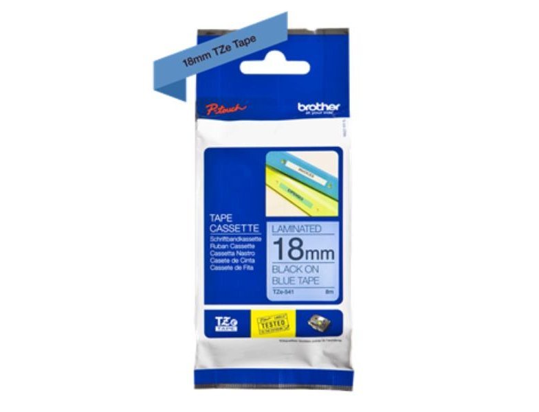 CINTA PARA ETIQUETADORES BROTHER CINTA ROTULADORA AZUL / NEGRO18