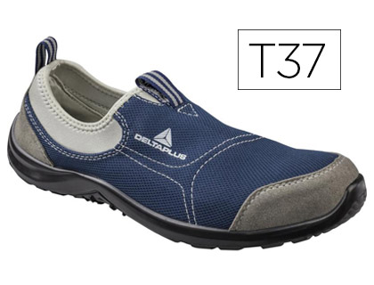 ZAPATOS DE SEGURIDAD DELTAPLUS DE POLIESTER Y ALGODON CON PLANTILLA Y PUNTERA - COLOR A ZUL MARINO TALLA 37