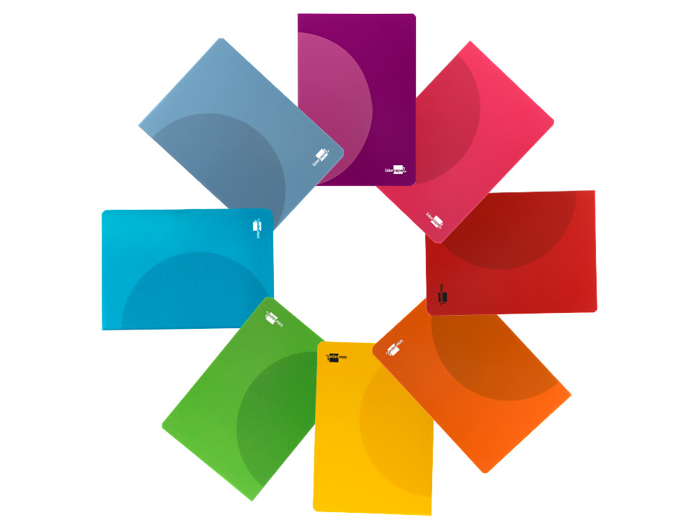 LIBRETA LIDERPAPEL 360 TAPA DE PLASTICO A4 48 HOJAS 90GR PAUTA 5 2,5MM CON MARGEN COLORES SURTIDOS