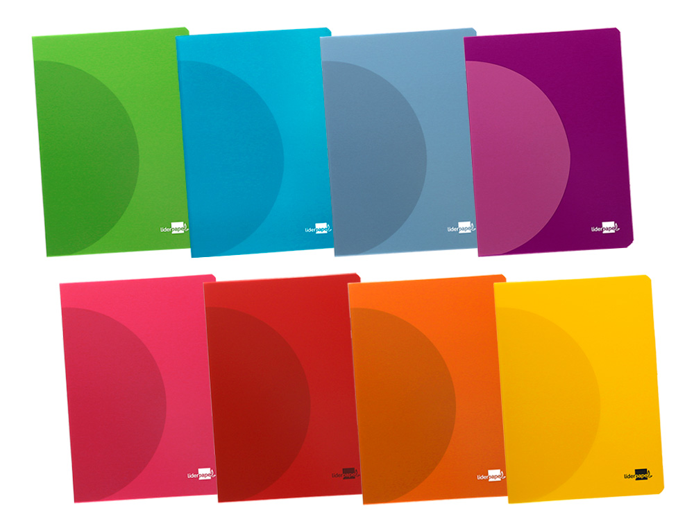 LIBRETA LIDERPAPEL 360 TAPA DE PLASTICO A5 48 HOJAS 90GR LISA SIN MARGEN COLORES SURTIDOS