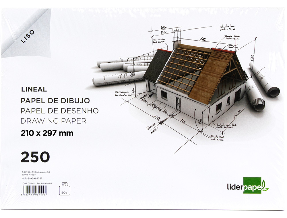 PAPEL DIBUJO MARCA MAYOR DIN A4 HOJA