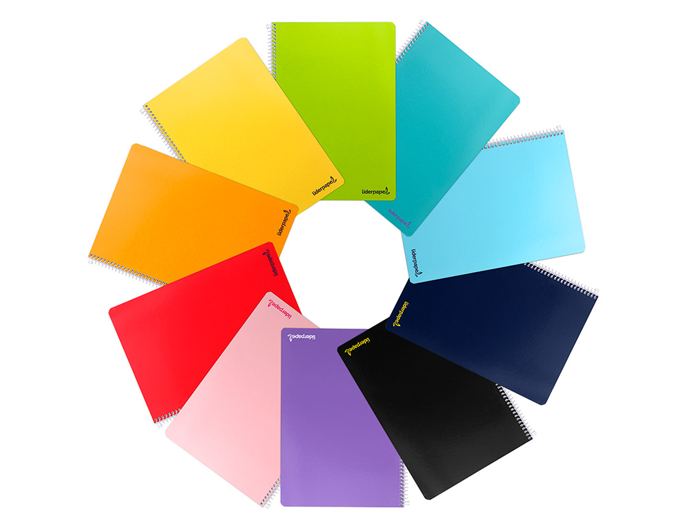 CUADERNO ESPIRAL LIDERPAPEL A4 MICRO SMART TAPA BLANDA 80H 60GR HORIZONTAL 7MM DOBLE MARGEN 4 TALADROS COLORES