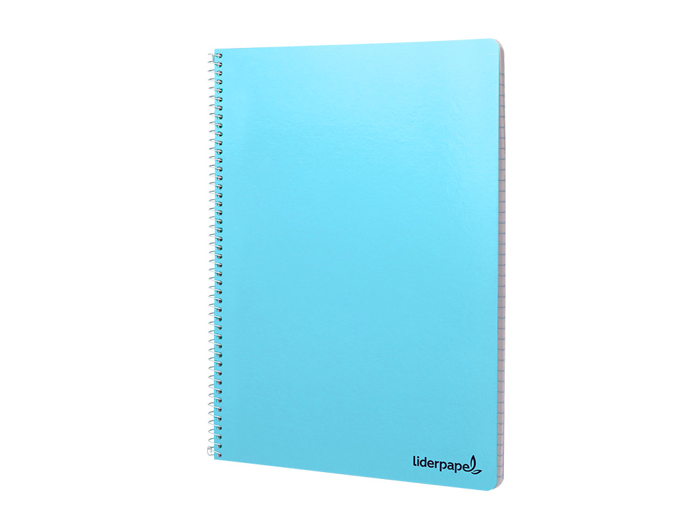 CUADERNO ESPIRAL LIDERPAPEL A4 MICRO SMART TAPA BLANDA 80H 60GR HORIZONTAL 7MM DOBLE MARGEN 4 TALADROS COLORES