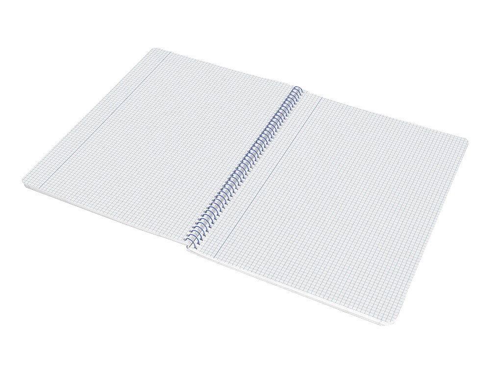 CUADERNO ESPIRAL LIDERPAPEL A4 WONDER TAPA PLASTICO 80H 90GR CUADRO 4MM CON MARGEN COLOR VERDE PASTEL