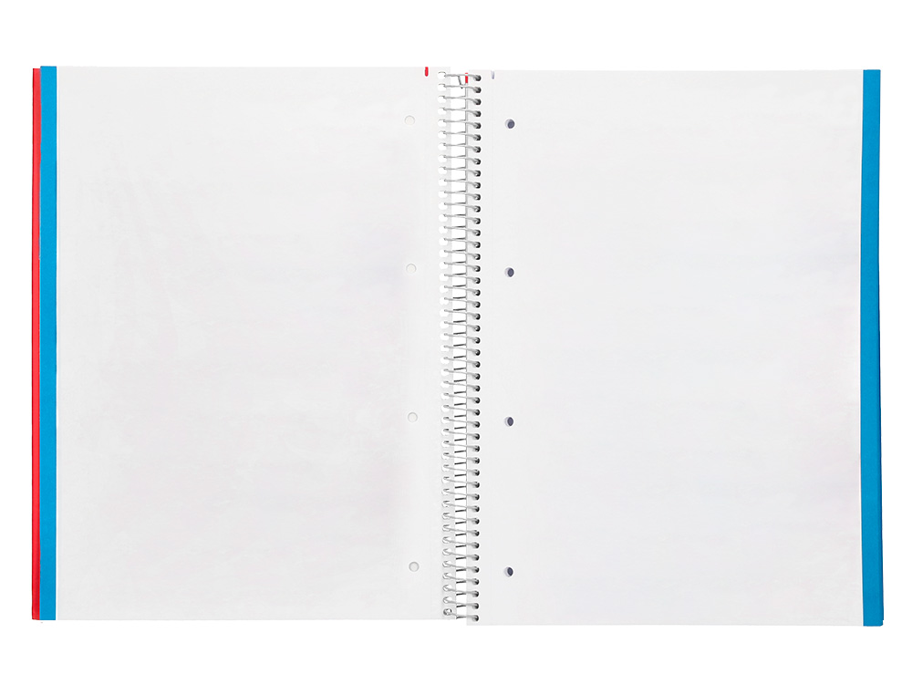 CUADERNO ESPIRAL LIDERPAPEL A4 MICRO JOLLY TAPA FORRADA 140H 75GR LISO 5 BANDAS 4 TALADROS COLORES SURTIDOS