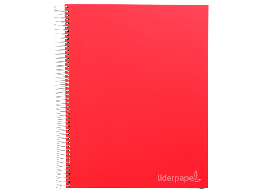 CUADERNO ESPIRAL LIDERPAPEL A4 MICRO JOLLY TAPA FORRADA 140H 75GR LISO 5 BANDAS 4 TALADROS COLORES SURTIDOS