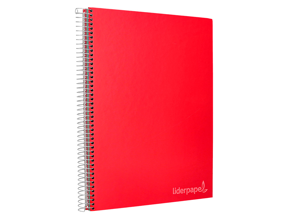 CUADERNO ESPIRAL LIDERPAPEL A4 MICRO JOLLY TAPA FORRADA 140H 75GR LISO 5 BANDAS 4 TALADROS COLORES SURTIDOS
