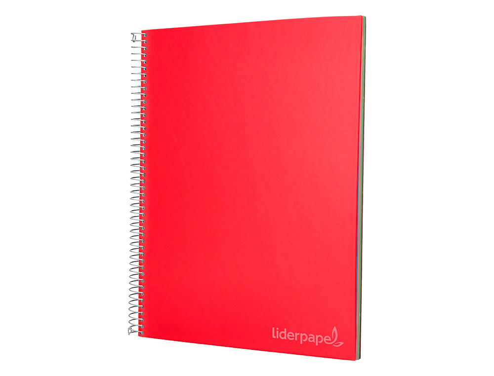CUADERNO ESPIRAL LIDERPAPEL A4 MICRO JOLLY TAPA FORRADA 140H 75GR LISO 5 BANDAS 4 TALADROS COLORES SURTIDOS