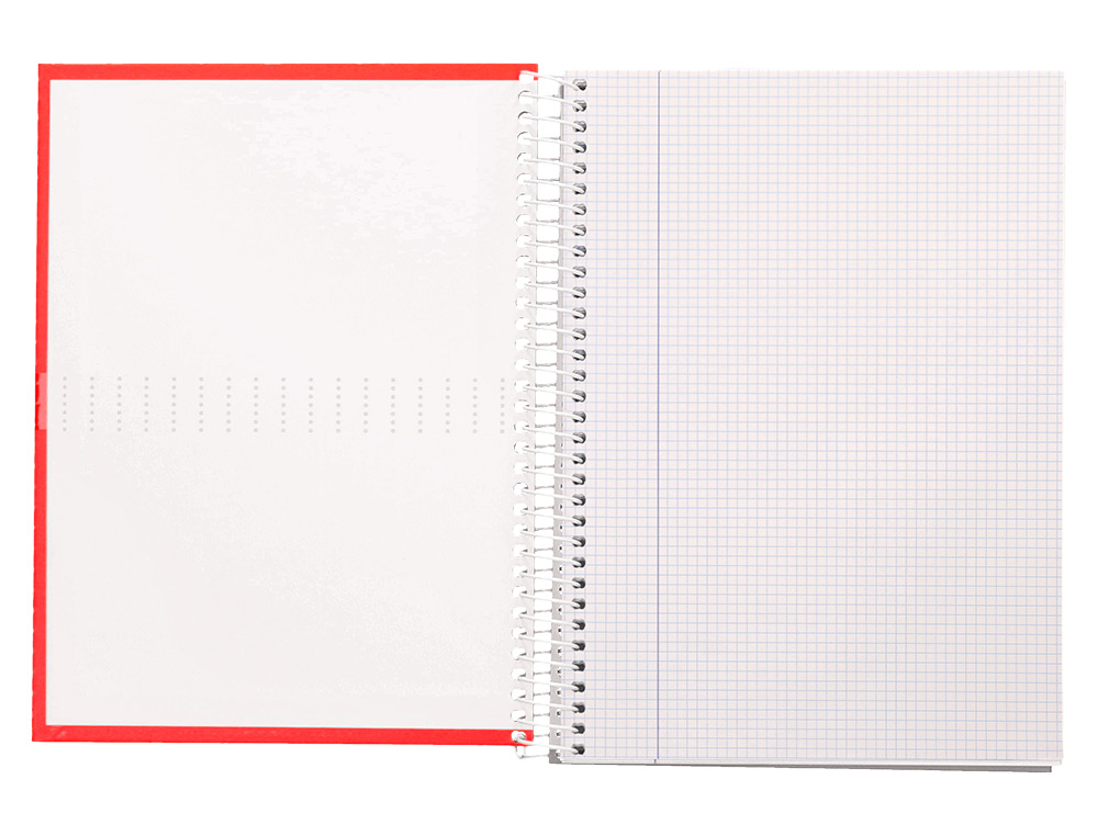 CUADERNO ESPIRAL LIDERPAPEL A4 CRAFTY TAPA FORRADA 80H 90GR CUADRO 5MM CON MARGEN COLORES SURTIDOS
