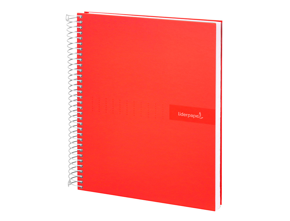 CUADERNO ESPIRAL LIDERPAPEL A4 CRAFTY TAPA FORRADA 80H 90GR CUADRO 5MM CON MARGEN COLORES SURTIDOS