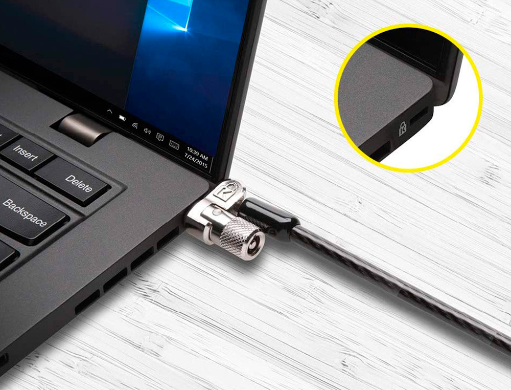 CANDADO KENSINGTON CON LLAVE MICROSAVER 2.0 PARA ORDENADORES PORTATILES