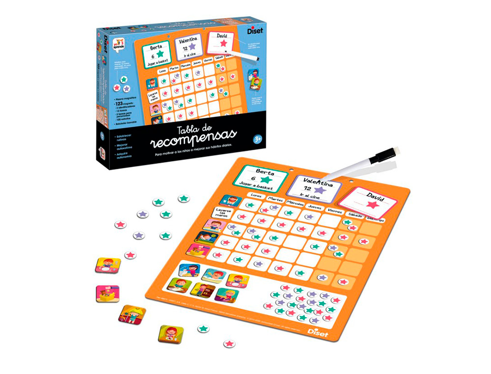 JUEGO DISET DE MESA TABLA DE RECOMPENSAS