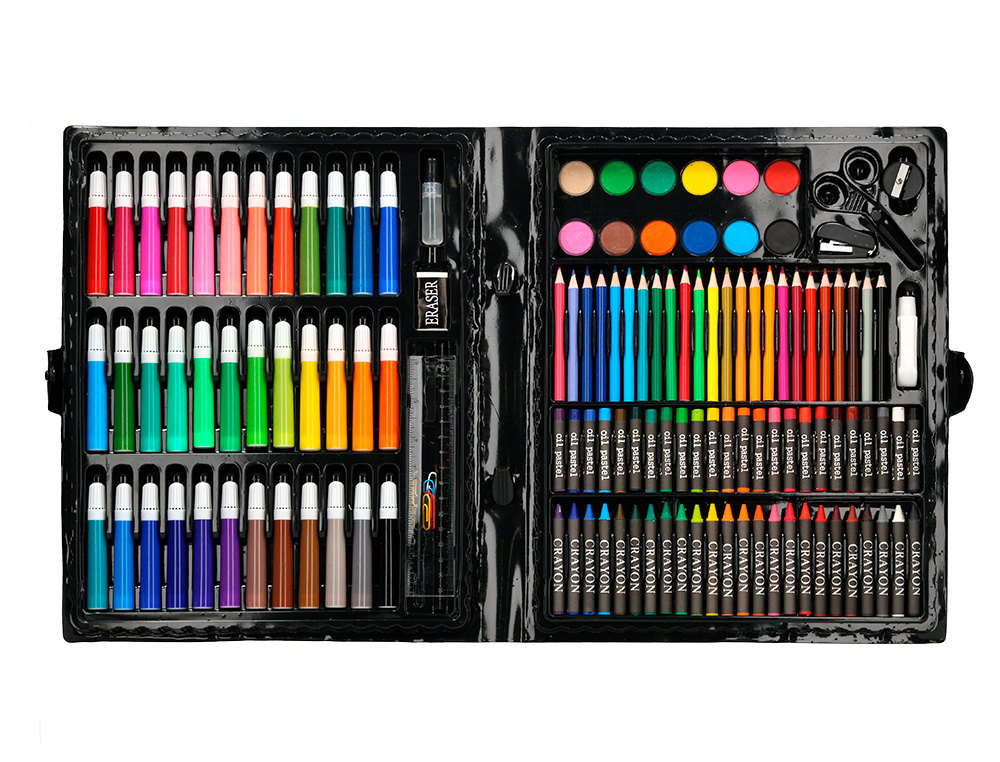 ESTUCHE DE PINTURA LIDERPAPEL PLASTICO 150 PIEZAS 36X31X4 CM