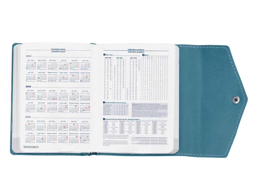 AGENDA ENCUADERNADA LIDERPAPEL THERASIA MINI 2024 DIA PAGINA COLOR TURQUESA PAPEL 70 GR