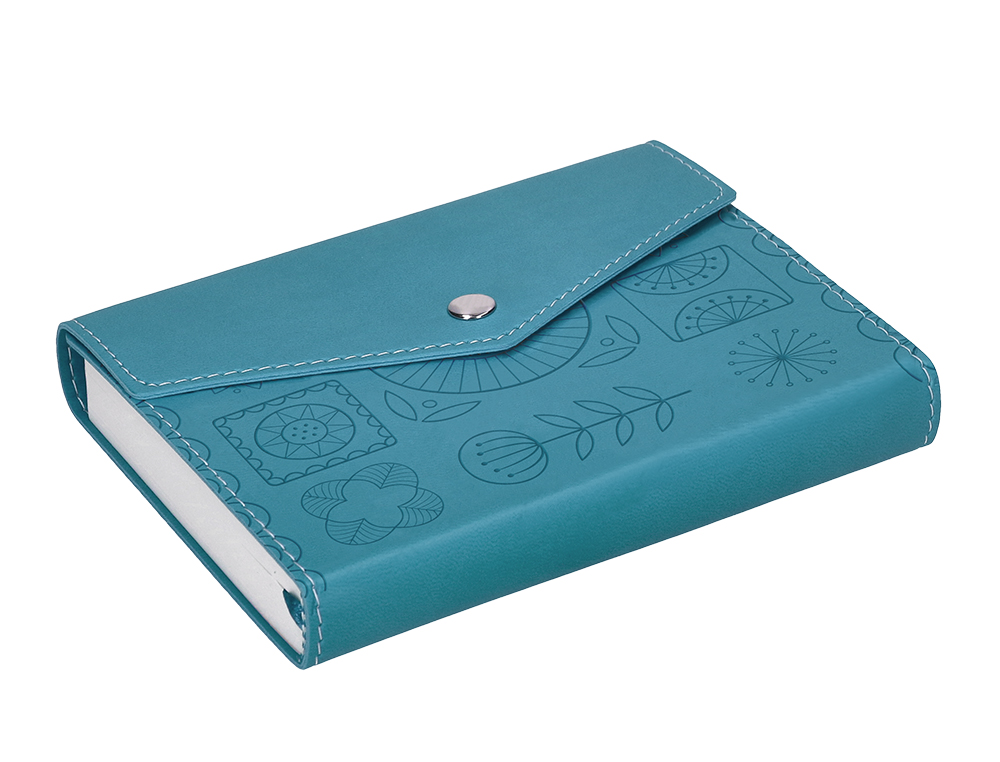 AGENDA ENCUADERNADA LIDERPAPEL THERASIA MINI 2024 DIA PAGINA COLOR TURQUESA PAPEL 70 GR