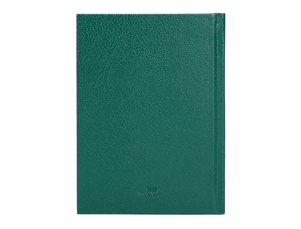 AGENDA ENCUADERNADA LIDERPAPEL CORFU 15X21 CM 2024 DIA PAGINA COLOR VERDE PAPEL 60 GR