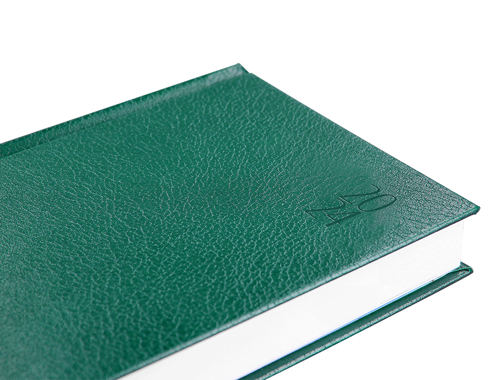 AGENDA ENCUADERNADA LIDERPAPEL CORFU 15X21 CM 2024 DIA PAGINA COLOR VERDE PAPEL 60 GR