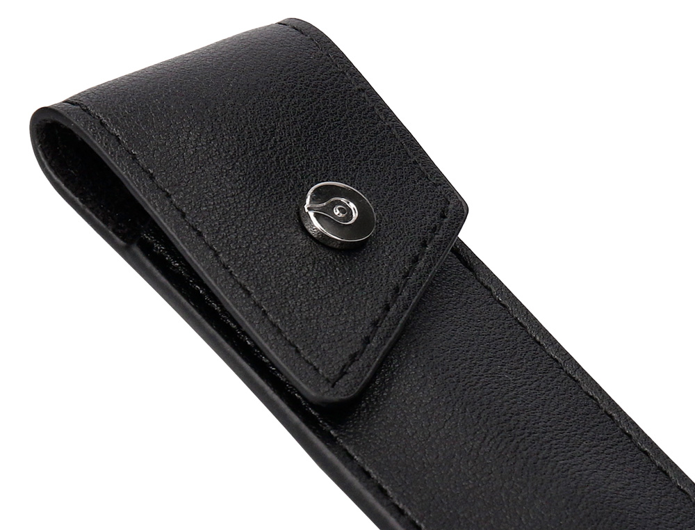 ROLLER Y ESTUCHE BELIUS TURBO ALUMINIO TEXTURA PUNTEADA NEGRO PLATEADO TINTA AZUL CAJA DE DISEO