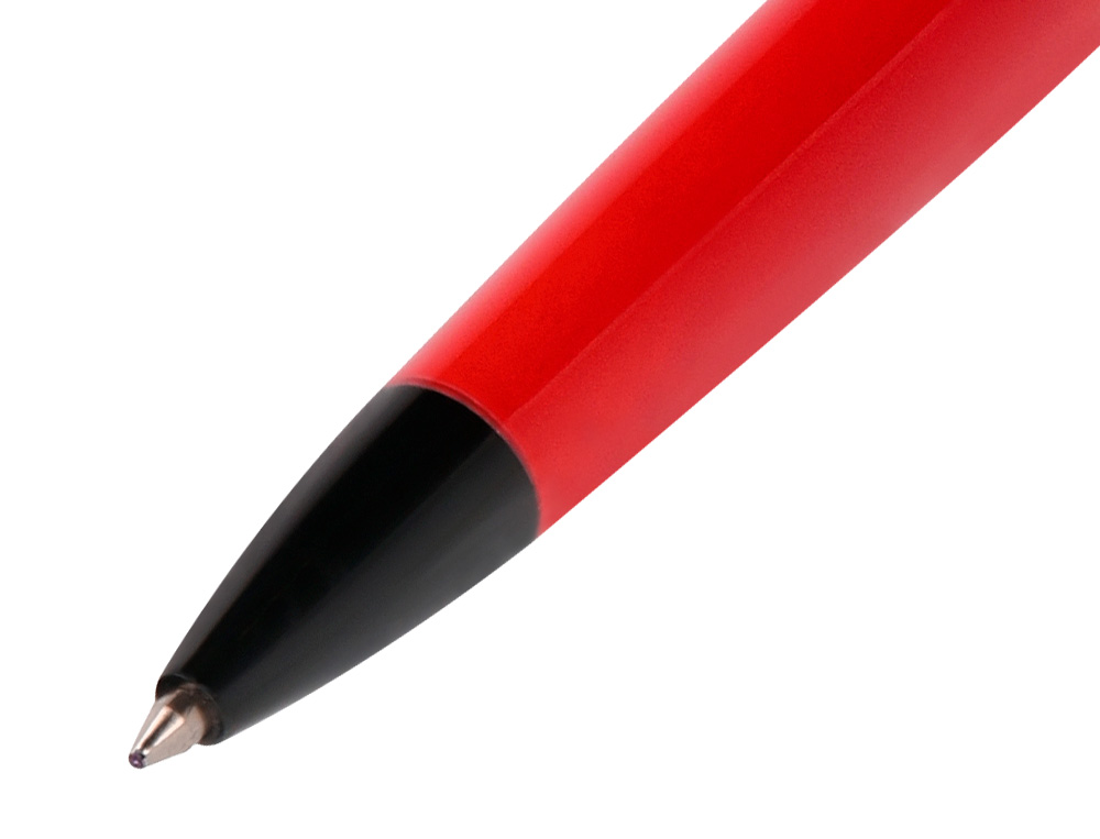 BOLIGRAFO BELIUS TURBO ALUMINIO COLOR ROJO Y NEGRO TINTA AZUL CAJA DE DISEO