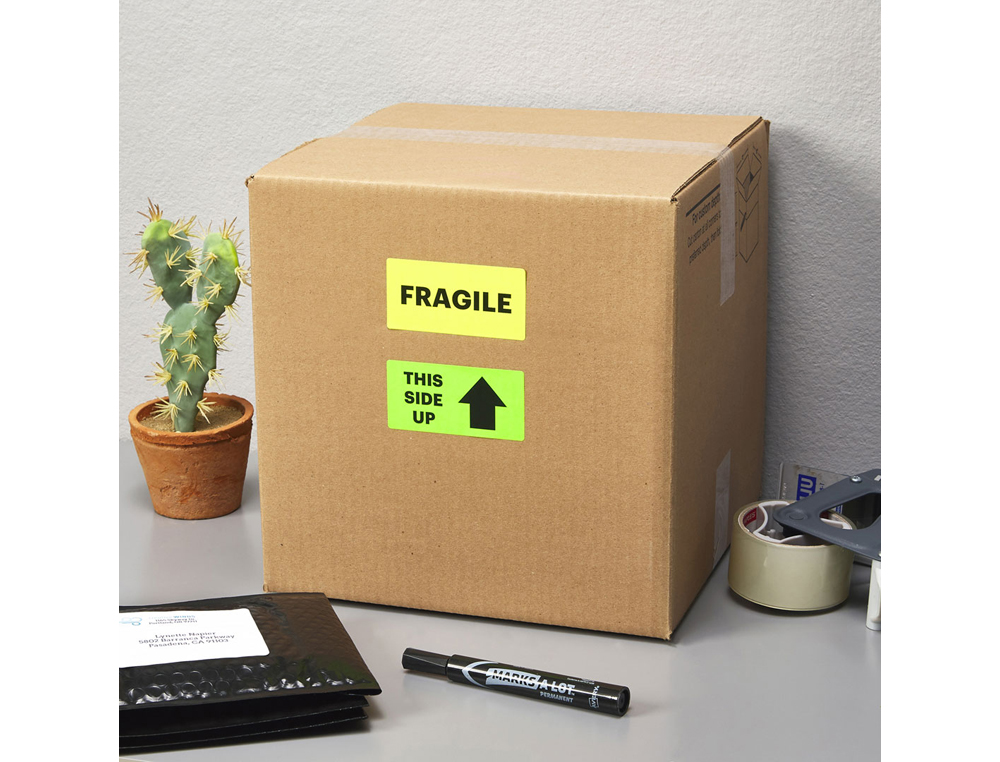 ETIQUETA ADHESIVA TICO ROJO FL UORESCENTES PERMANENTE FSC LASER/INKJET/FOTOCOPIA 200X142 MMCAJA DE 140 UNIDADES