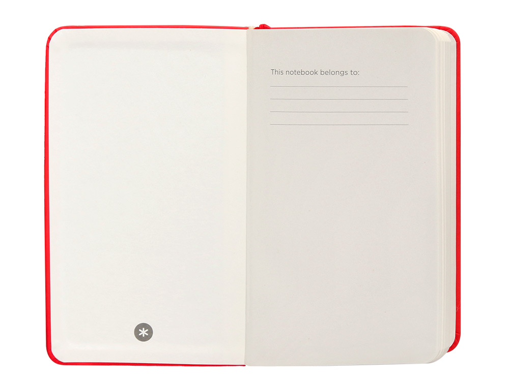CUADERNO CON GOMILLA ANTARTIK NOTES TAPA DURA A6 HOJAS LISAS ROJO 100 HOJAS 80 GR FSC