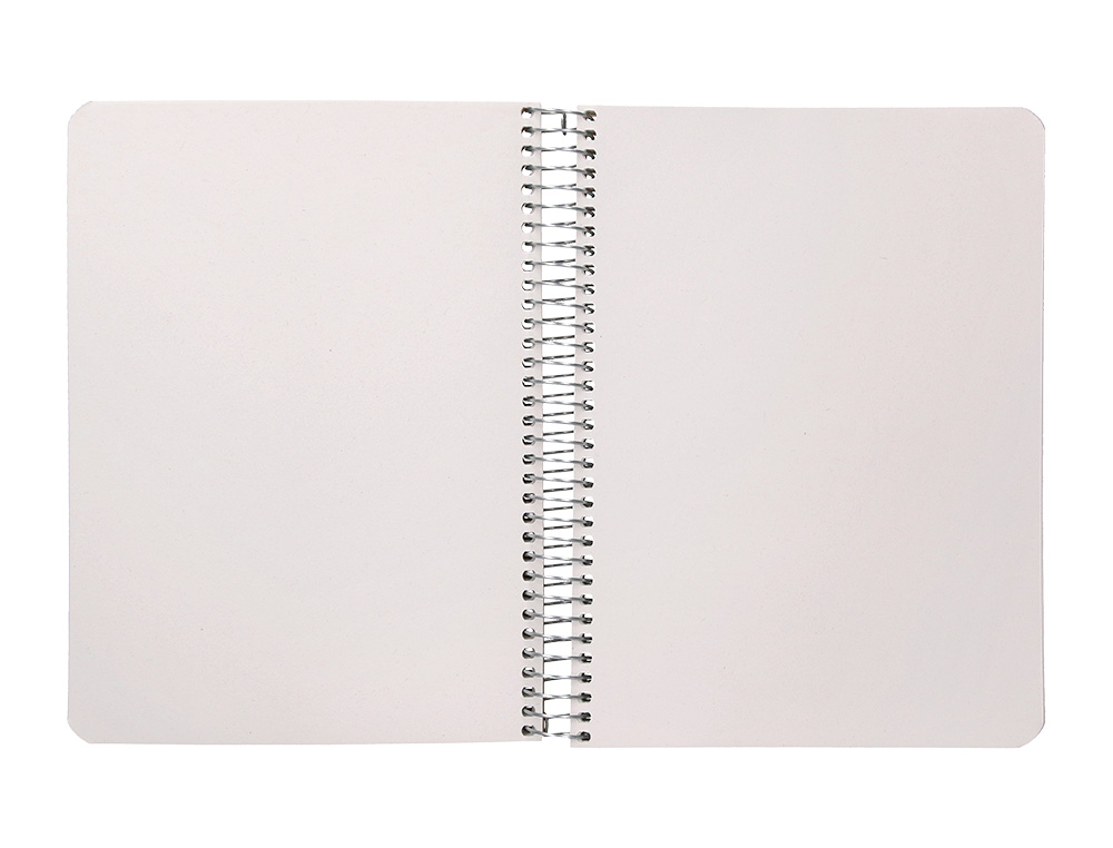 CUADERNO ESPIRAL LIDERPAPEL DIN A5 ECOUSE TAPA CARTULINA KRAFT CONTRACOLADA 120H PAPEL 100% RECICLADO 80GR LISO