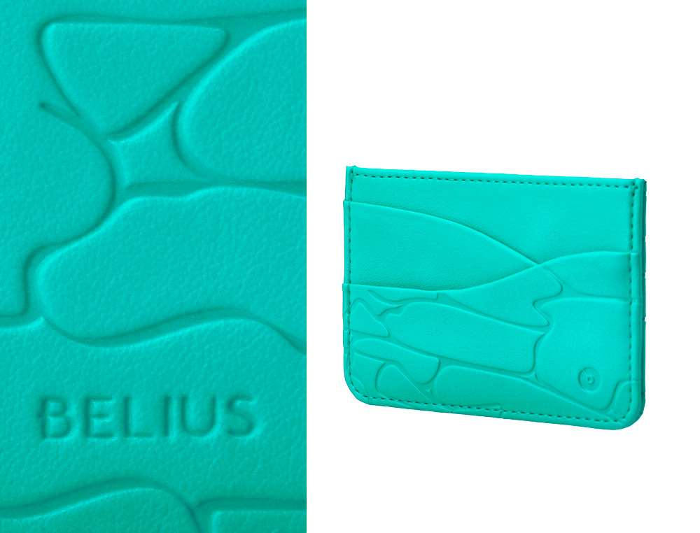 BOLIGRAFO Y WALLET BELIUS COCKTAILS MOJITO ALUMINIO VERDE PLATEADO RELIEVE TINTA COLOR AZUL CAJA DE DISEO