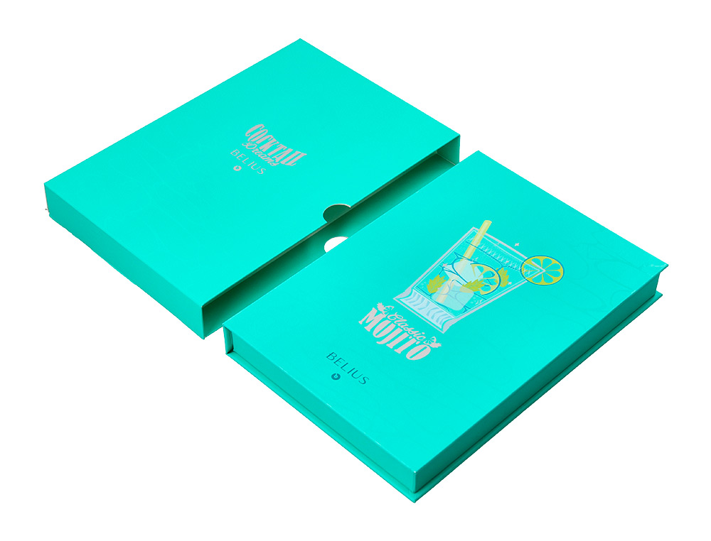 BOLIGRAFO Y WALLET BELIUS COCKTAILS MOJITO ALUMINIO VERDE PLATEADO RELIEVE TINTA COLOR AZUL CAJA DE DISEO