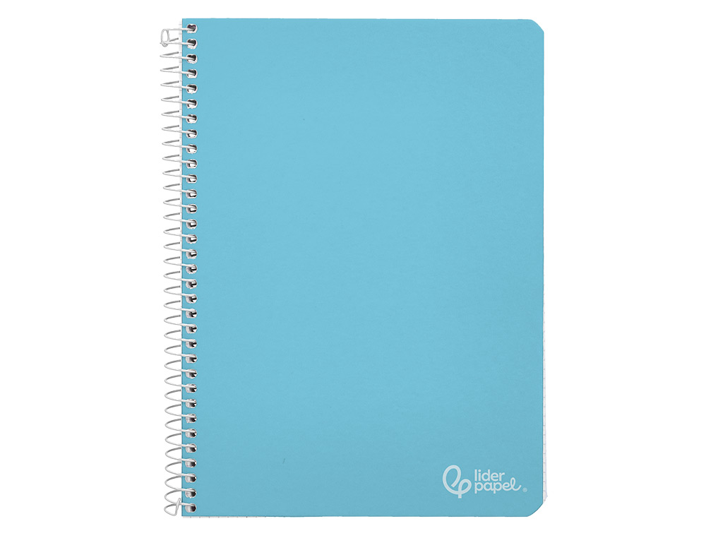 CUADERNO ESPIRAL LIDERPAPEL A4 WITTY TAPA DURA 80H 90GR CUADRO 4MM CON MARGEN COLORES SURTIDOS