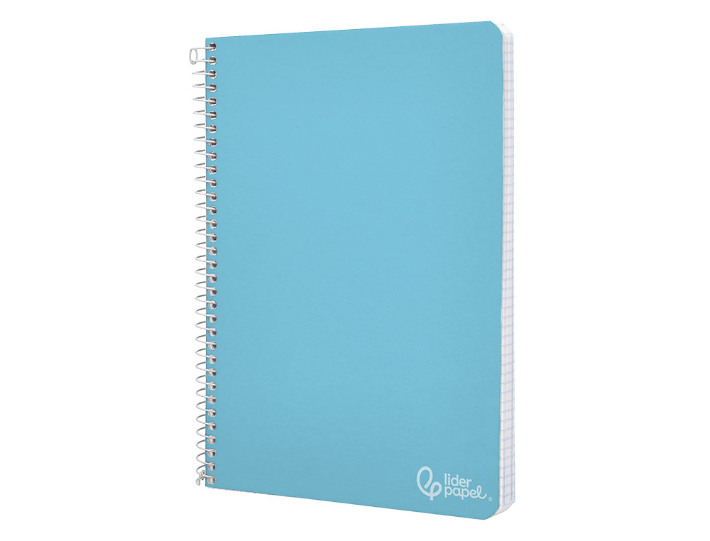 CUADERNO ESPIRAL LIDERPAPEL A4 WITTY TAPA DURA 80H 90GR CUADRO 4MM CON MARGEN COLORES SURTIDOS