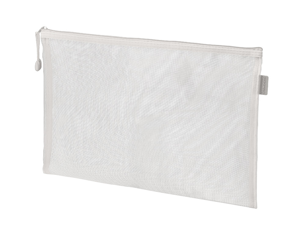 BOLSA ZIPPER BAG LIDERPAPEL POLIESTER TRANSPIRABLE MULTIUSOS DIN A5 BLANCO