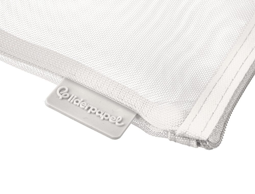 BOLSA ZIPPER BAG LIDERPAPEL POLIESTER TRANSPIRABLE MULTIUSOS DIN A5 BLANCO