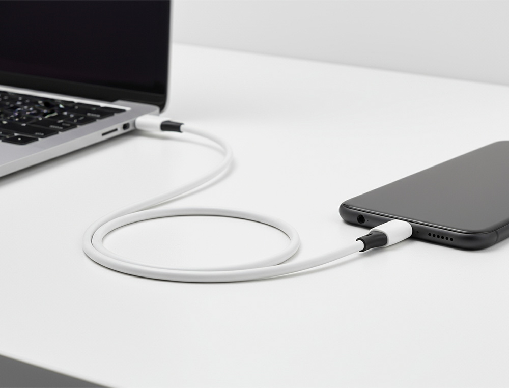 CABLE USB-C A USB-C Q-CONNECT PVC LONGITUD 3M BLANCO
