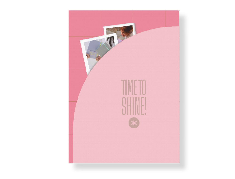 AGENDA ENCUADERNADA ANTARTIK TIME TO SHINE A5+ 2026 DA PGINA MORADO PAPEL 80G FSC