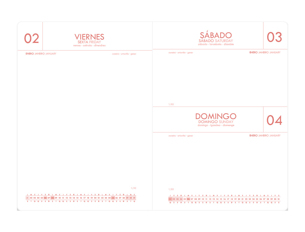 AGENDA ENCUADERNADA ANTARTIK TIME TO SHINE A5+ 2026 DA PGINA MORADO PAPEL 80G FSC