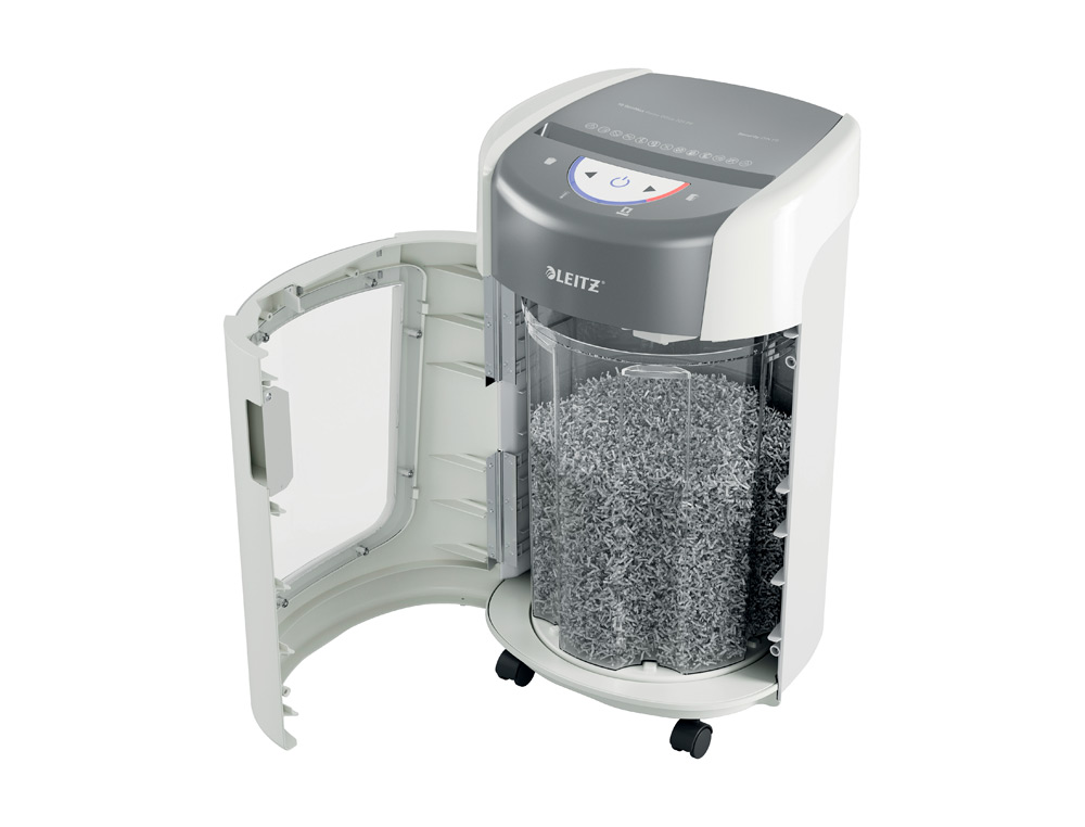 DESTRUCTORA DE DOCUMENTOS LEITZ OPTIMAX 225 HOME OFFICE P5 CAPACIDAD CORTE 6 HOJAS DESTRUYE GRAPAS CLIPS 15