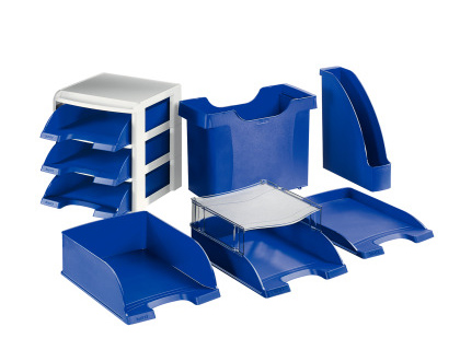 BANDEJA SOBREMESA LEITZ PLUS JUMBO OPACA COLOR AZUL 255X357X103 MM