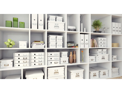 CAJA ALMACENAMIENTO LEITZ CLICK&STORE WOW CARTON RECICLADO COLOR BLANCO 281X200X369 MM