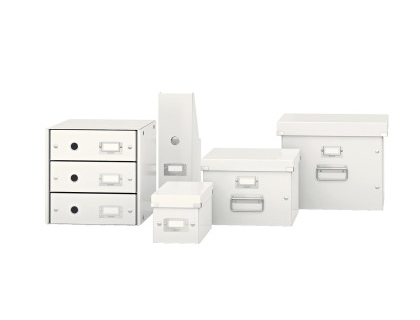 CAJA ALMACENAMIENTO LEITZ CLICK&STORE WOW CARTON RECICLADO COLOR BLANCO 281X200X369 MM