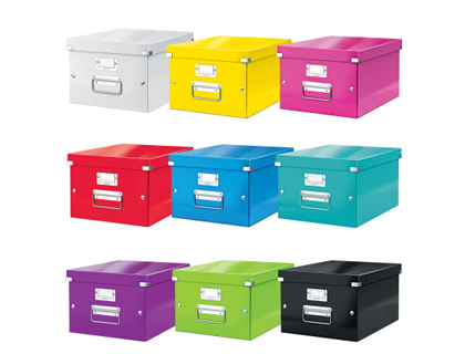CAJA ALMACENAMIENTO LEITZ CLICK&STORE WOW CARTON RECICLADO COLOR BLANCO 281X200X369 MM